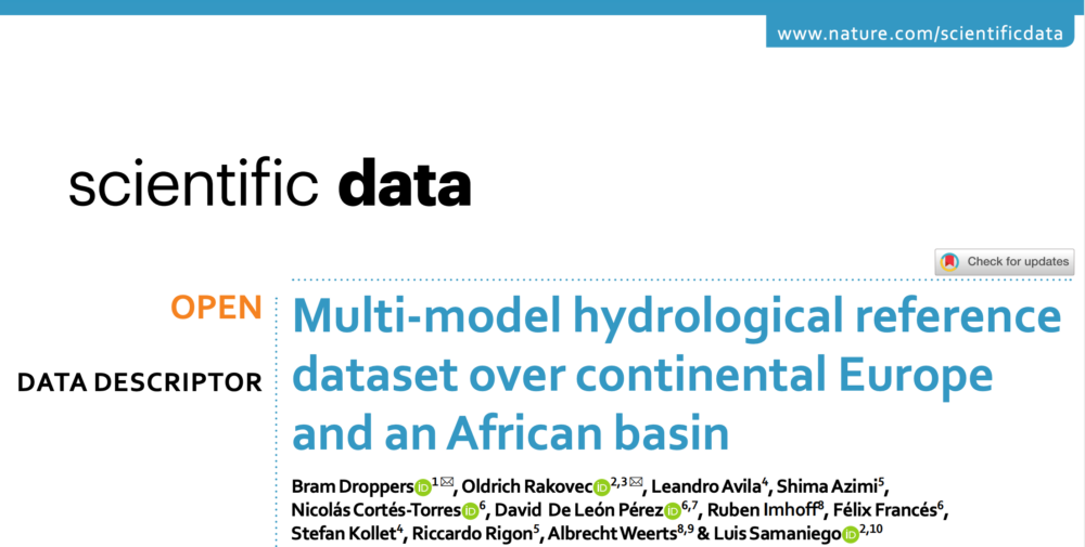 New Paper Released: Multi-model hydrological reference dataset over continental Europe and an African basin