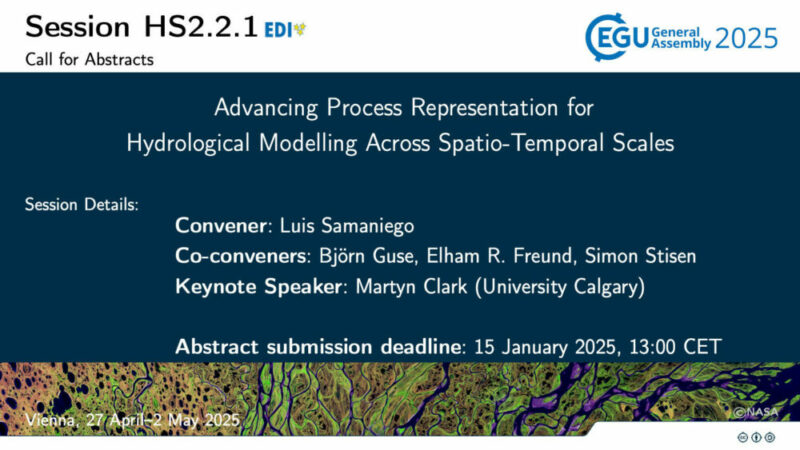 Session HS2.2.1 in EGU25: Advancing Process Representation for Hydrological Modelling Across Spatio-Temporal Scales